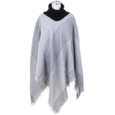 DEIA Winter Wrap Grey Shawl Poncho