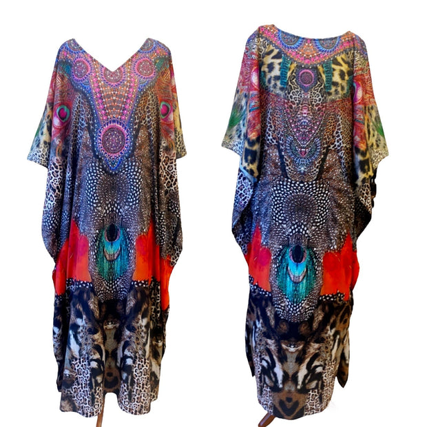 Animal Safari Embellished Maya kaftan AU 12-26