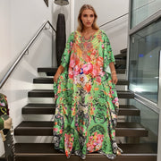 Green Flora Maya Embellished Kaftan.                                 Sizes Available AU 12-32