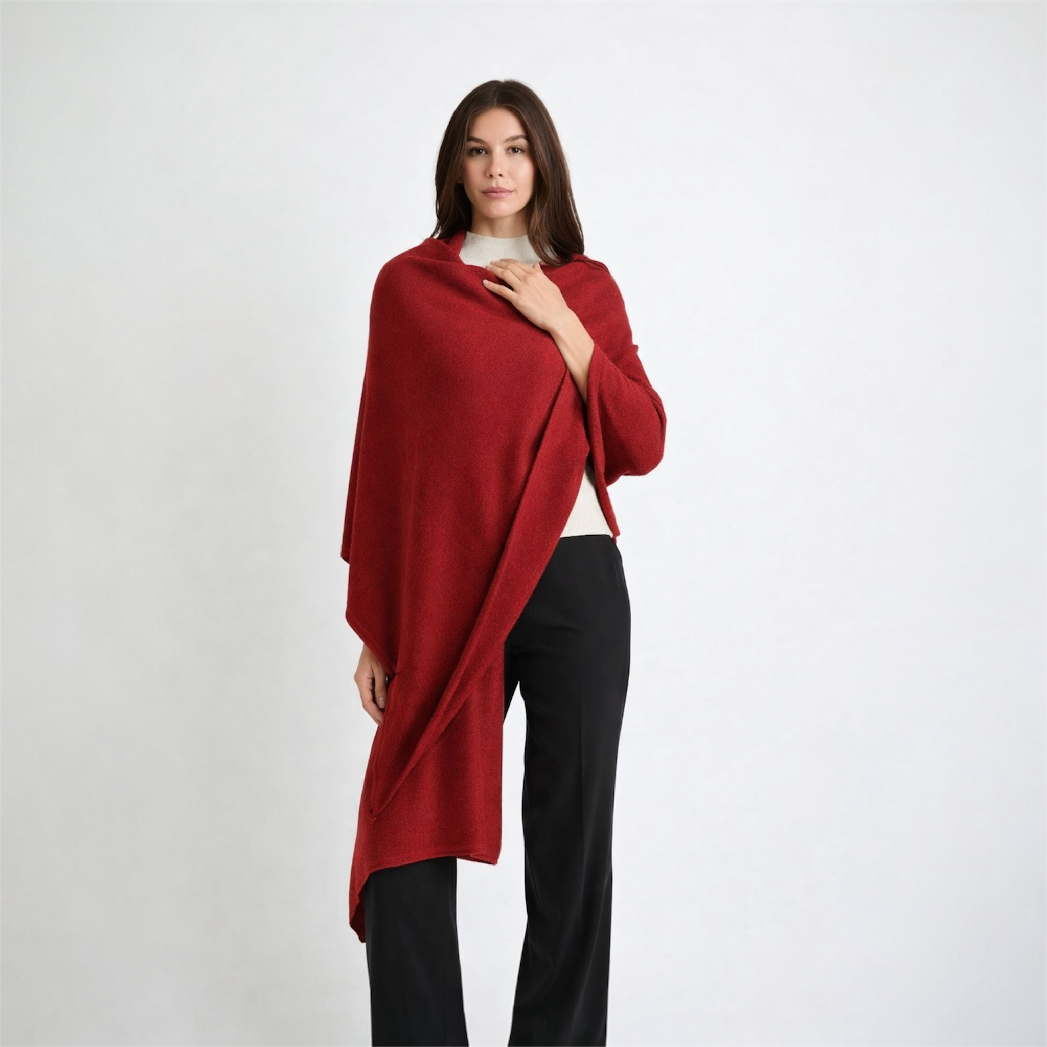 100% Cashmere 2 ply Knitted Julian Oversized Wrap -Unisex -20 Colours available