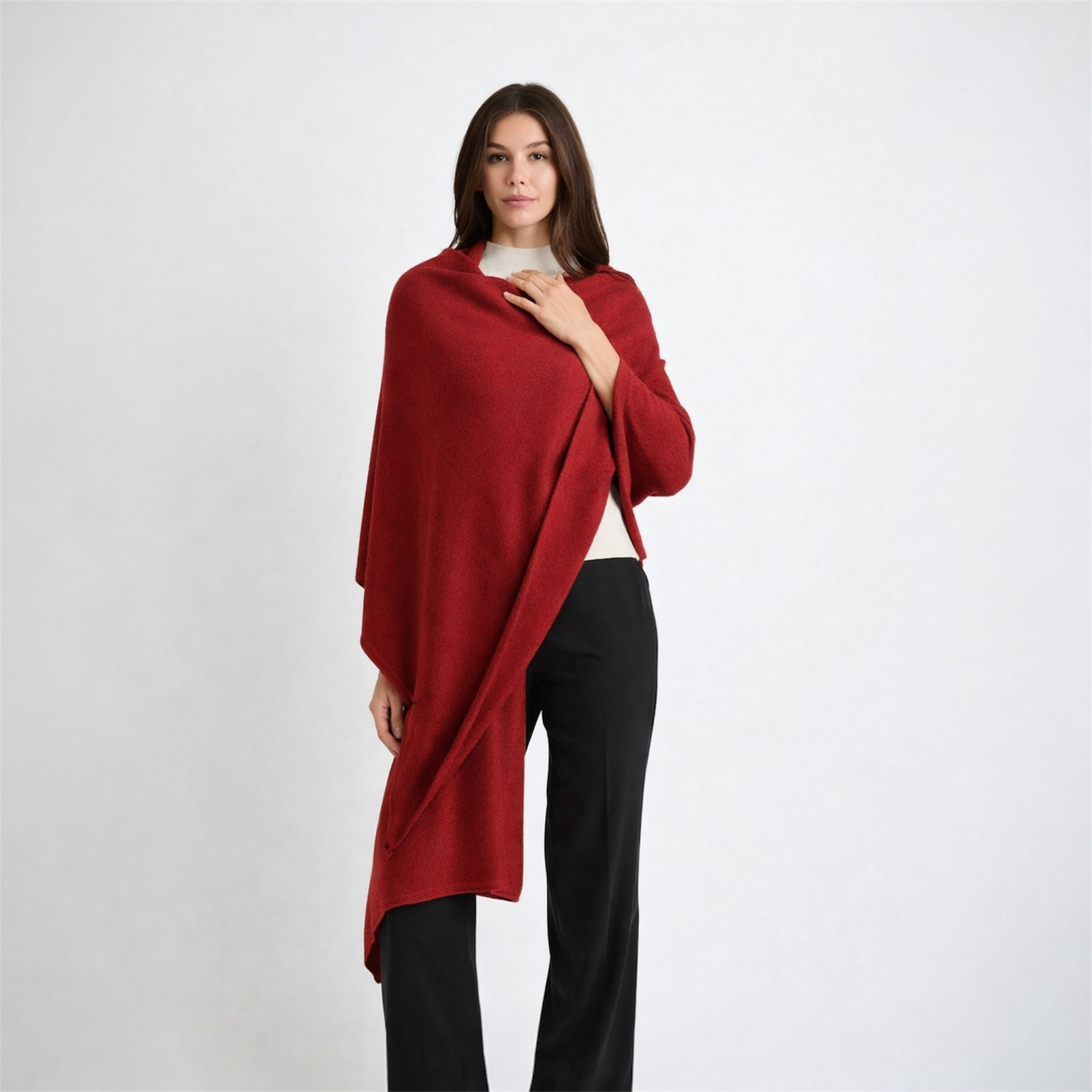 100% Cashmere 2 ply Knitted Julian Oversized Wrap -Unisex -More Colours available
