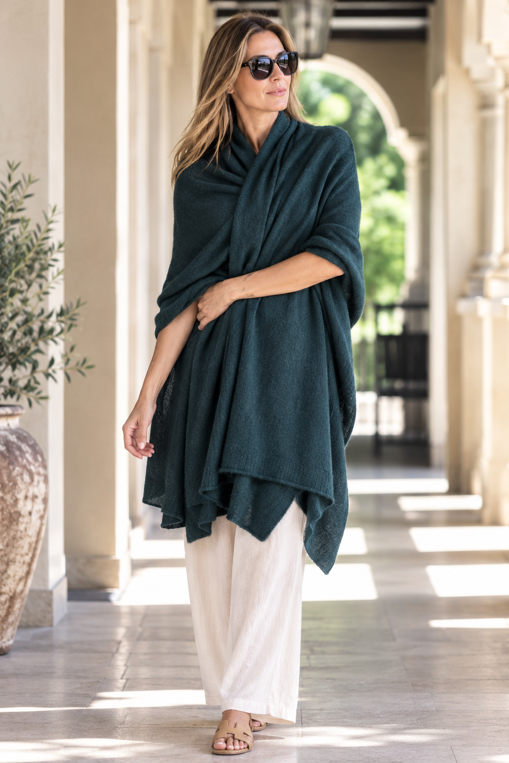 100% Cashmere 2 ply Knitted Julian Oversized Wrap -Unisex -30 Colours available