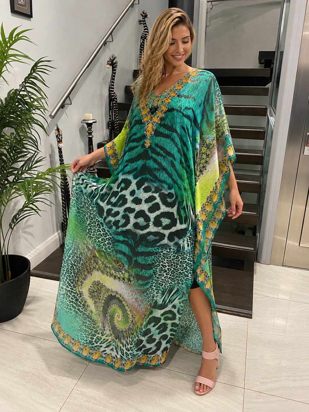 Mia Embellished Kaftan – AU 8-16  Summer Look