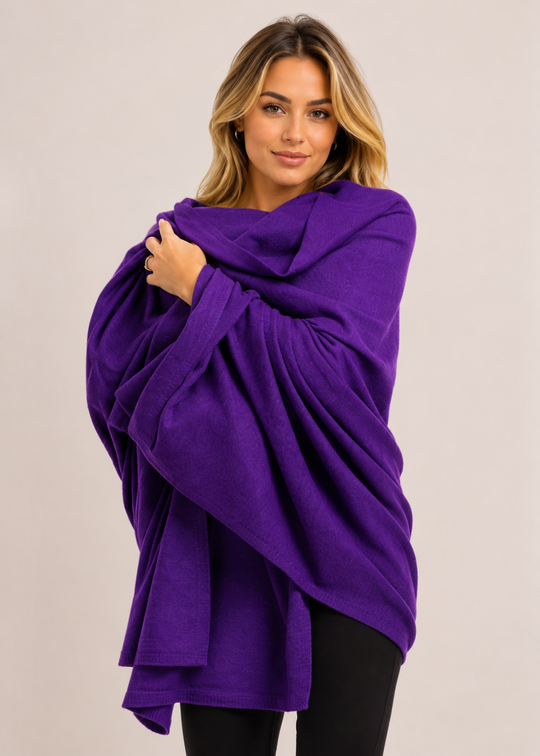 Julian knitted Pure Cashmere Maya scarf/ shawl/ Travel wrap-Colours available-Extra Large