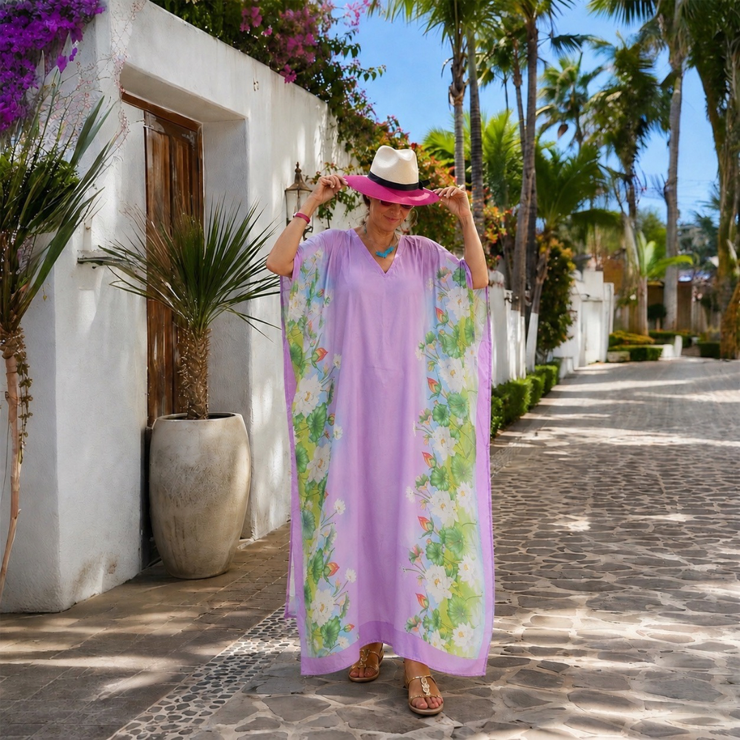 Maya Vivid Ochre Boho Kaftan Dress - Sizes Available AU 12-32