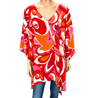 Maya Cool breezy Tunic Top free size AU 12-22