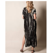 Lillie Shibori MIDI Cotton Kaftan Dress