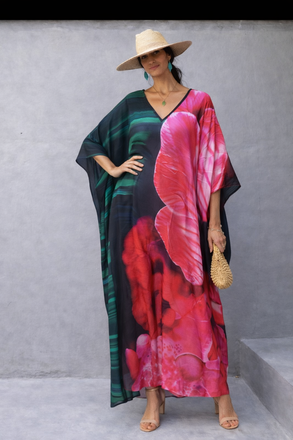 Maya Fusion Tropical Boho kaftan - Sizes Available-AU 14-30
