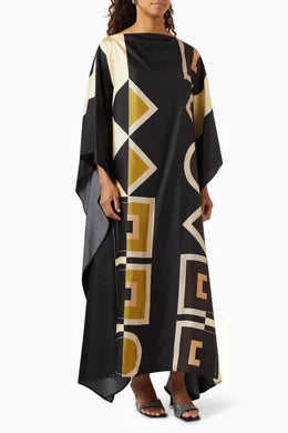 Geometric Prints MIDI  kaftan O/S AU 12-18