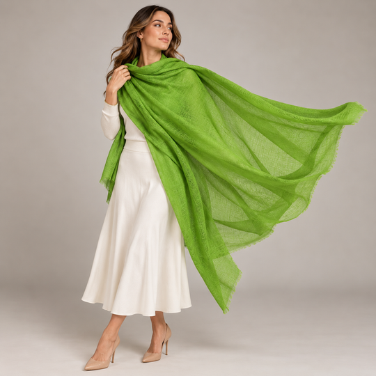 Julian 100% Ultra fine cashmere oversized scarf/ wrap/ shawl