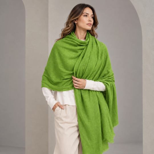 Julian 100% Ultra fine cashmere oversized scarf/ wrap/ shawl