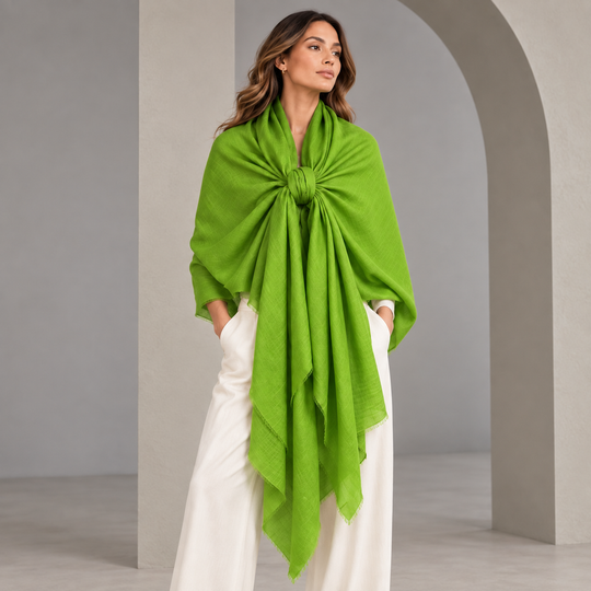 Julian 100% Ultra fine cashmere oversized scarf/ wrap/ shawl