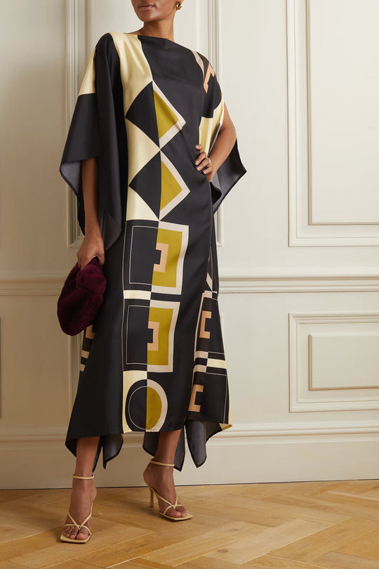 Black- Lillie MIDI  Kaftan Dress