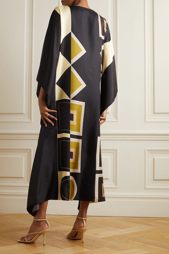 Black- Lillie MIDI  Kaftan Dress
