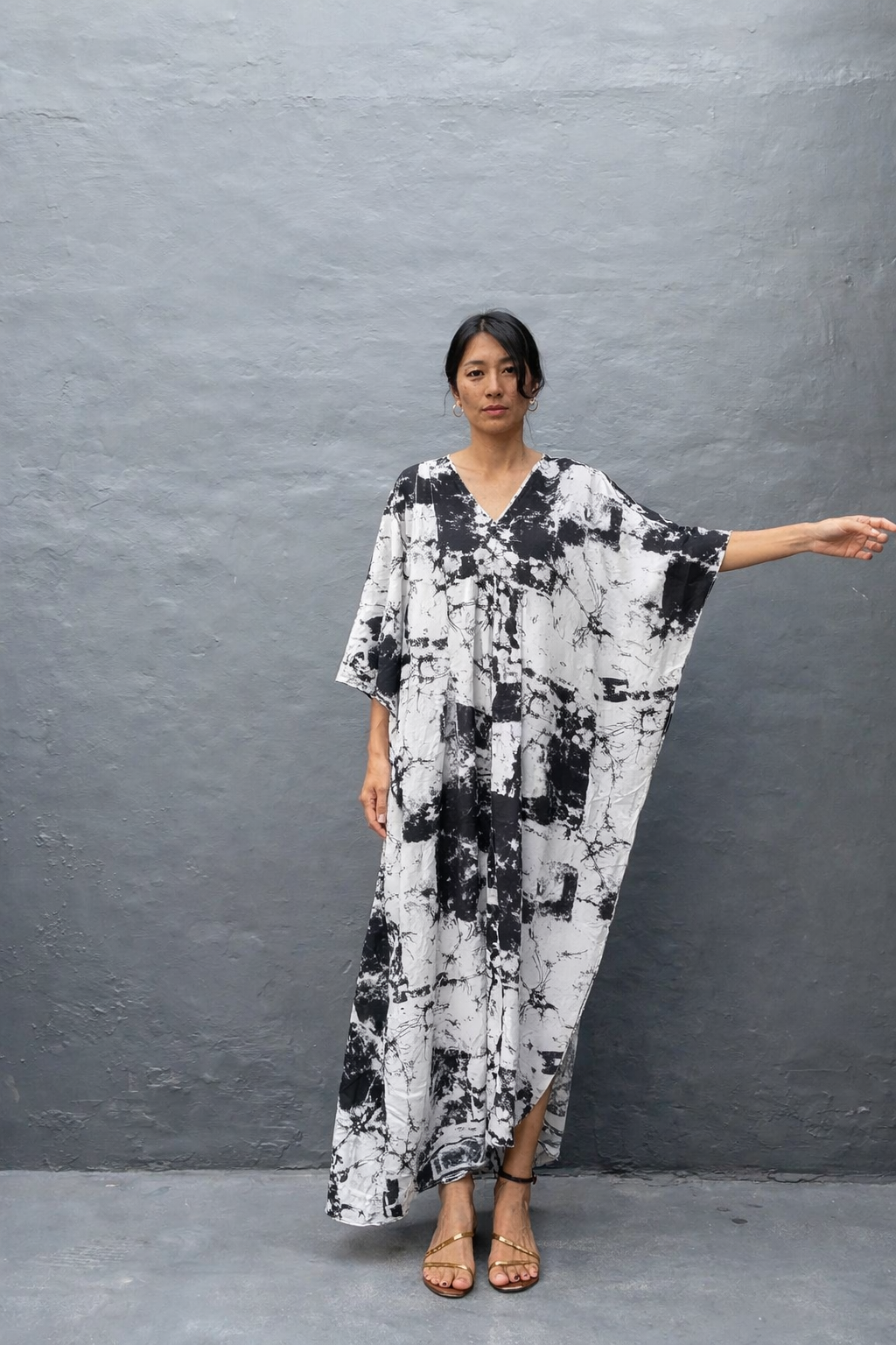 White Tropical Resort Cotton Bamboo Maxi Dress