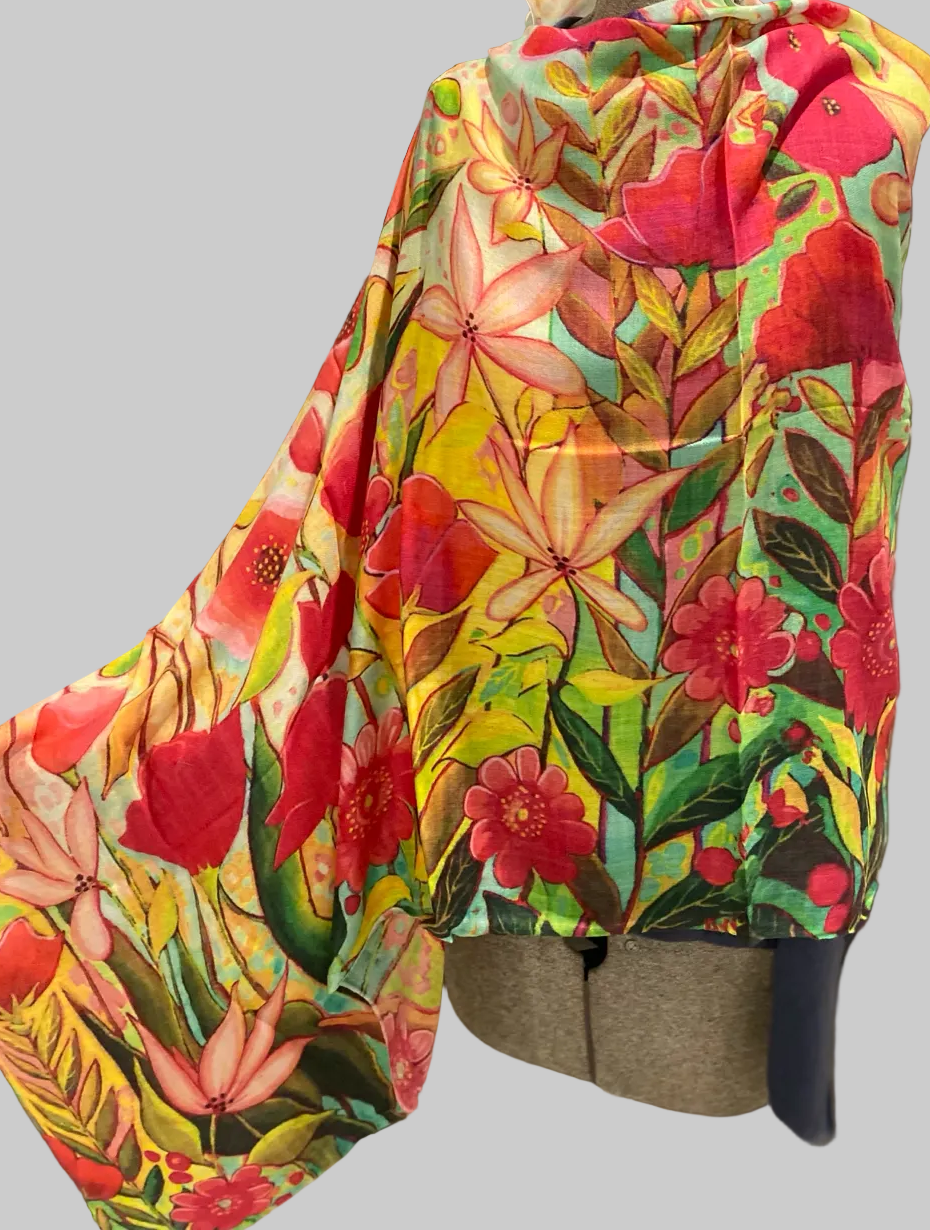 Mklane Cashmere Ultra fine Julian Scarf -Gloria