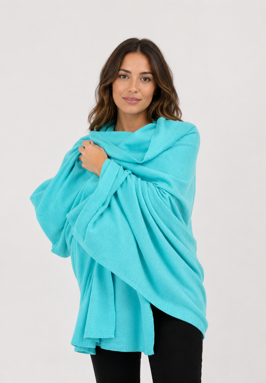 Julian Ocean Blue Blue Cashmere Wrap