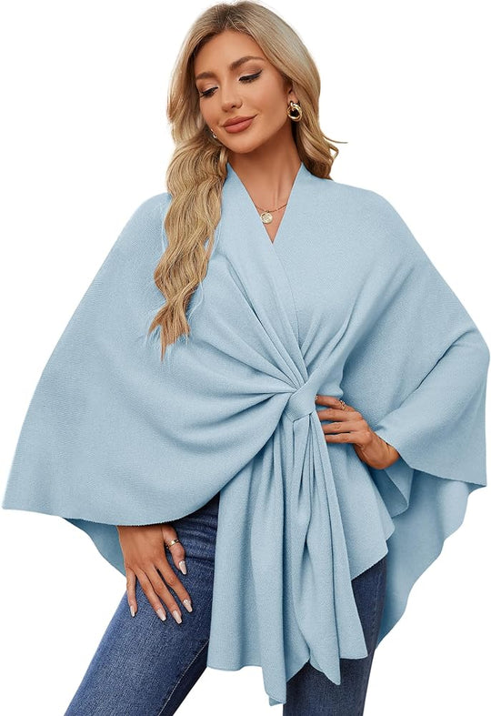 RITZY Front Closure Luxurious Maya Winter Cardigan Poncho Sweater-10 colours available