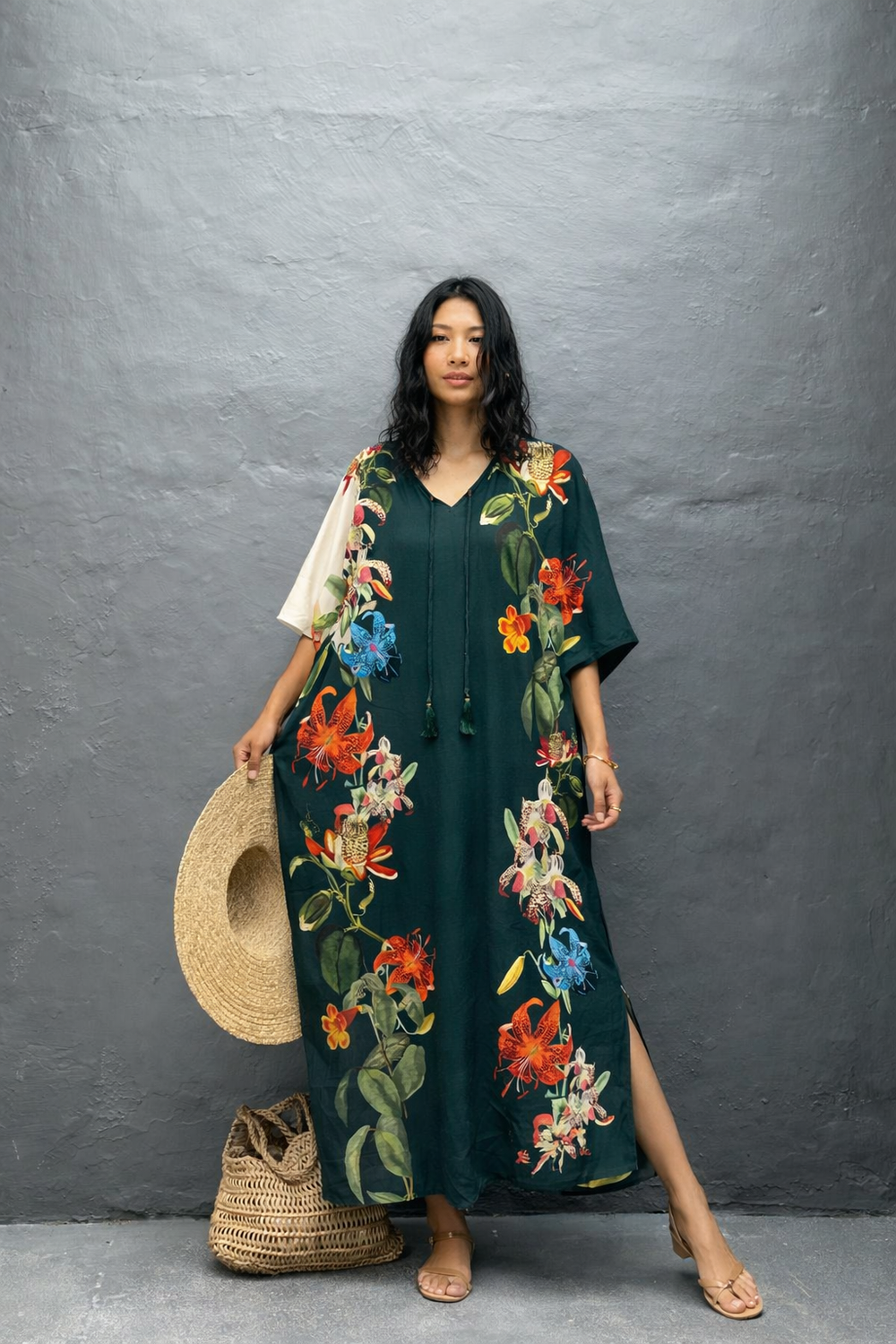 Mia Petite - Tropical Green Kaftan One Size AU 8-14