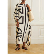 Black and White - Ivory Lillie MIDI Kaftan Dress