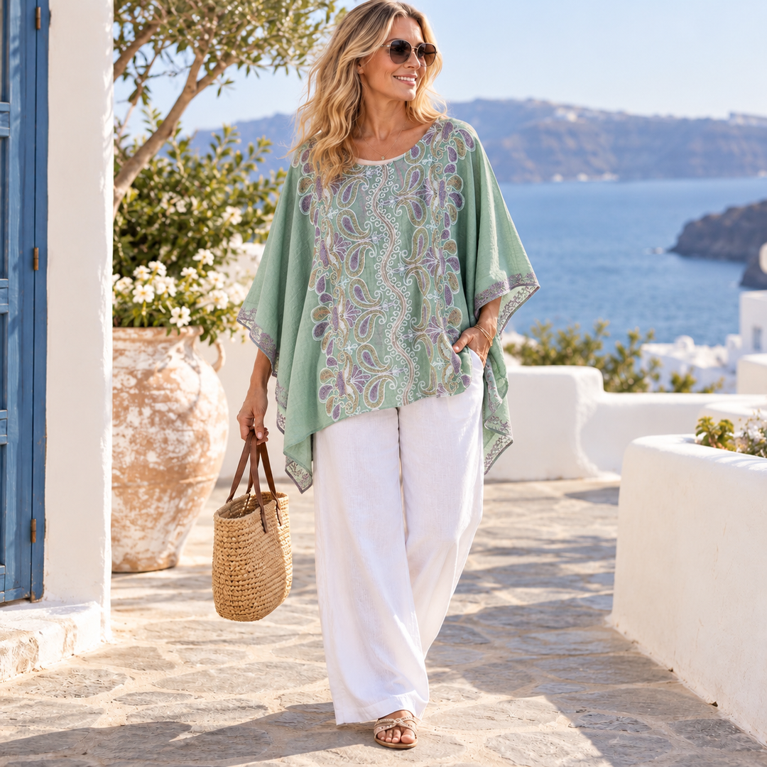Embroidered Maya Top Tunic Kaftan O/S 14-22