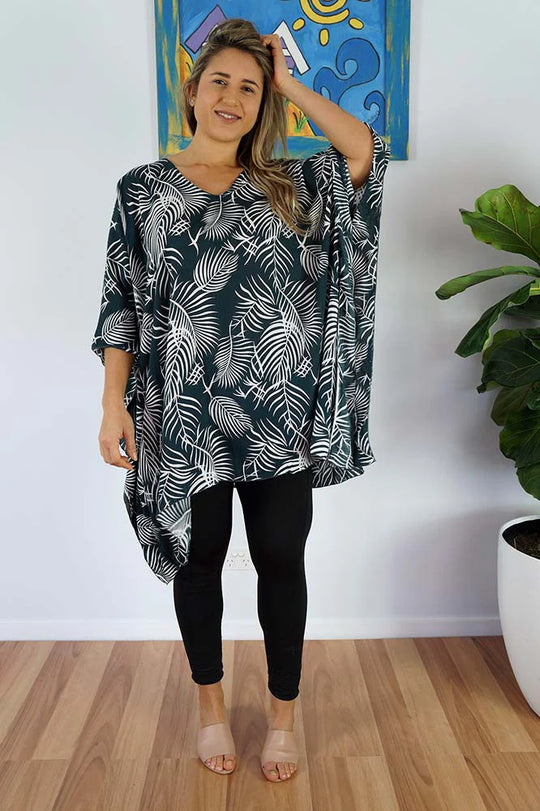 Charcoal Maya Short Top Tunic One Size 14-26