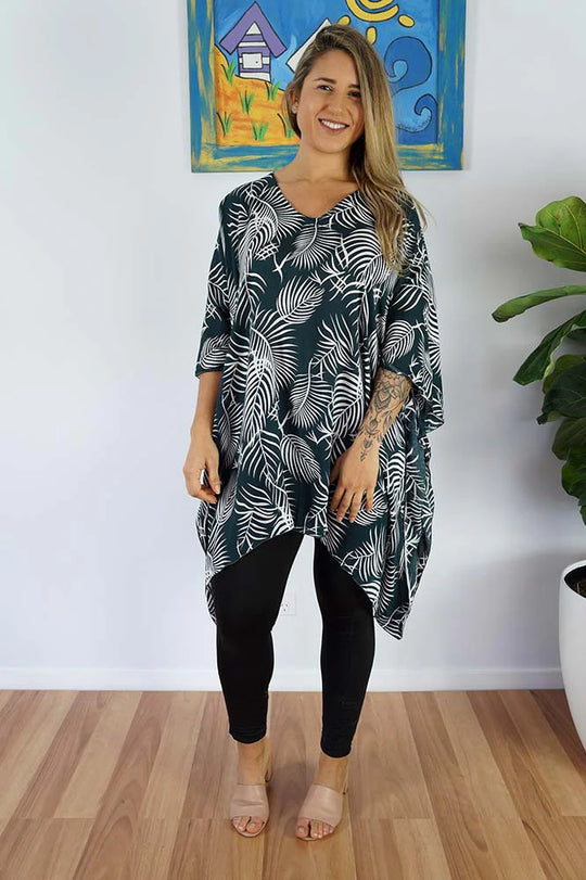 Charcoal Maya Short Top Tunic One Size 14-26