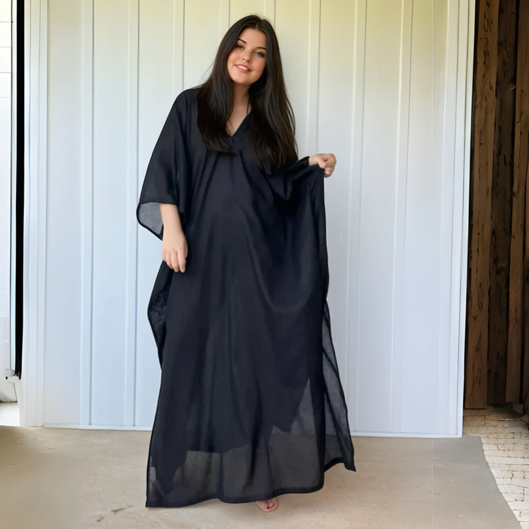 Maya Rayon Black Kaftan Sizes Available AU 12-30