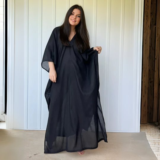 Maya Rayon Black Kaftan Sizes Available AU 12-30