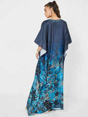 Blue Embellished Maya kaftan AU 18-26