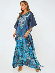 Blue Embellished Maya kaftan AU 18-26