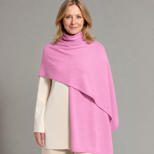 100% Cashmere 2 ply Knitted Julian Oversized Wrap -Unisex -30 Colours available