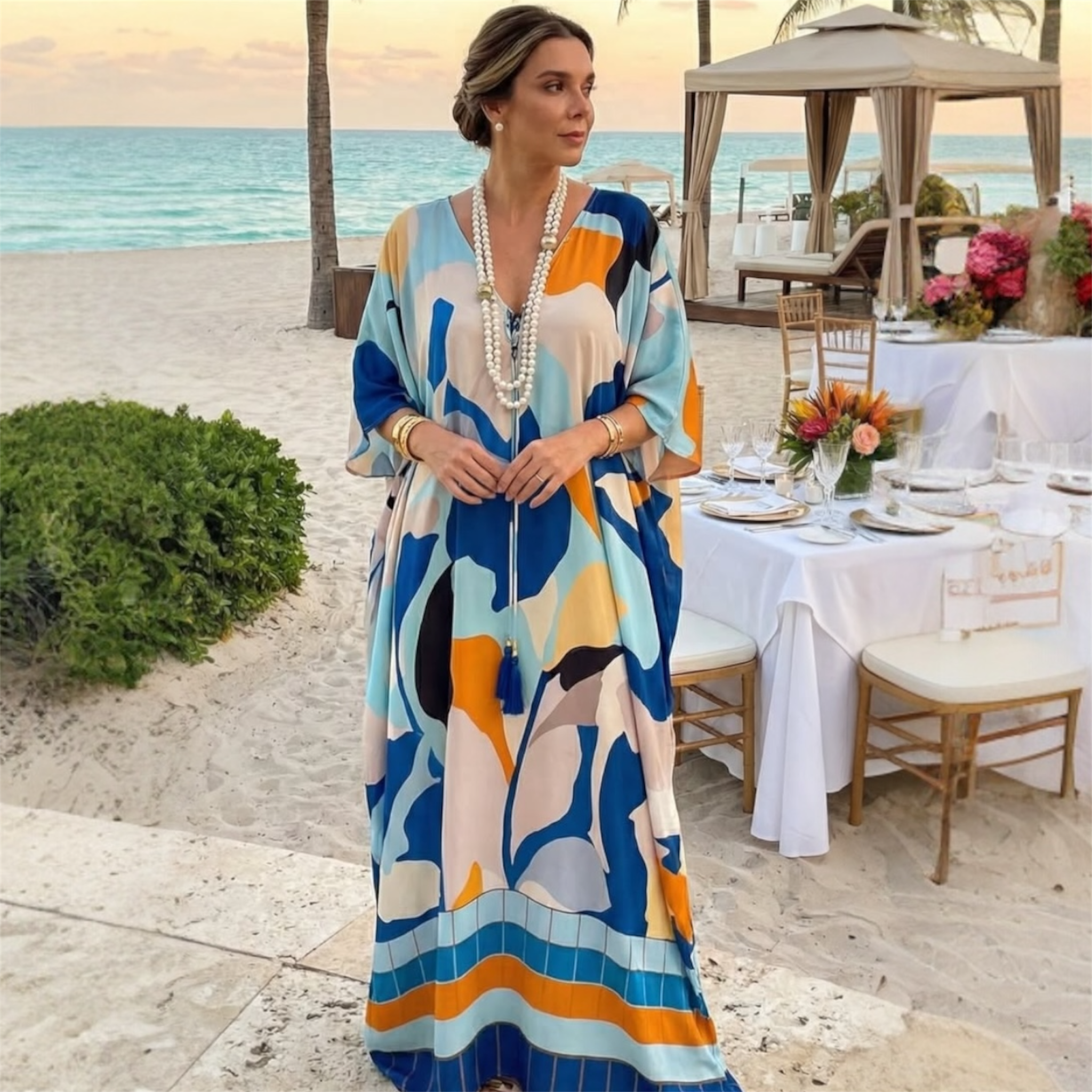 Coco Bella Luxurious Kaftans -                 O/S AU 12-20-More designs available