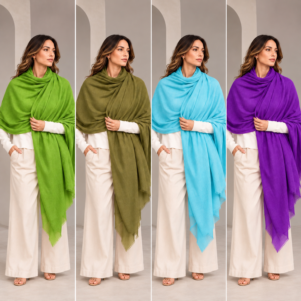 Julian 100% Ultra fine cashmere Maya oversized scarf/ wrap/ shawl-More colours available