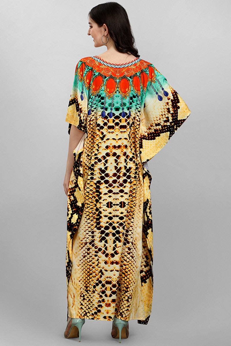 Mia Long Embellished Kaftan Dress