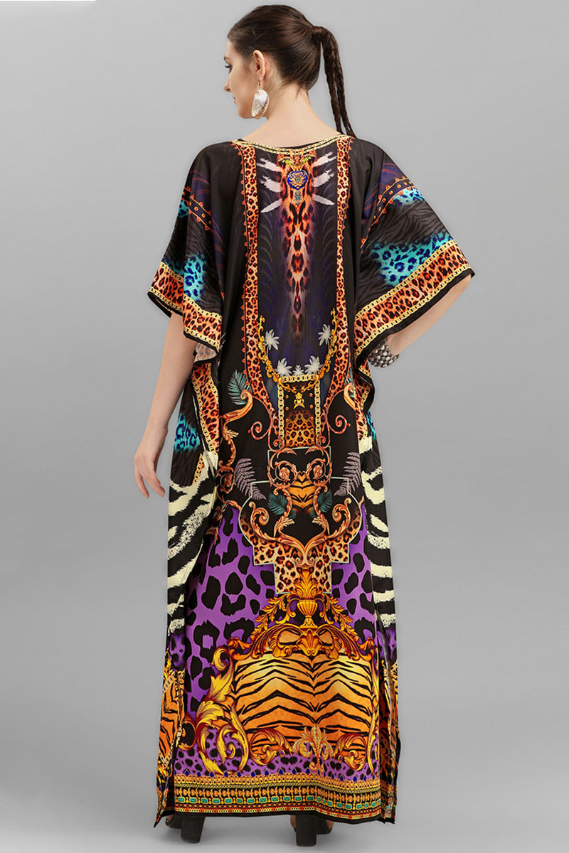 Mia Long Embellished Kaftan Dress