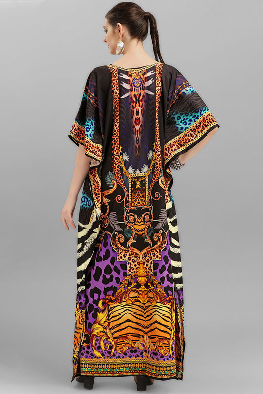 Mia Long Embellished Kaftan Dress