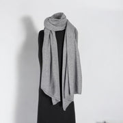 Ash Grey 100% Cashmere knitted Julian Travel Wrap/ Scarf