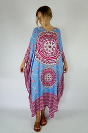 Maya Bling Rayon Long Kaftan - Luxe OSFA Kaftan Dress