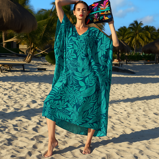 Plus Size Rayon Maya Kaftan Dress One Size Fits All 16 to 26