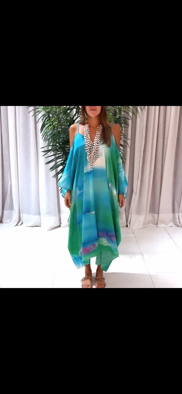 Coco Bella Cold Shoulder Mid length Kaftan 12-20