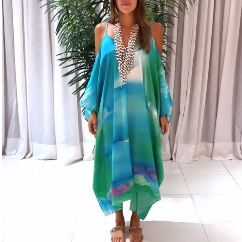 Coco Bella Cold Shoulder Mid length Kaftan 12-20