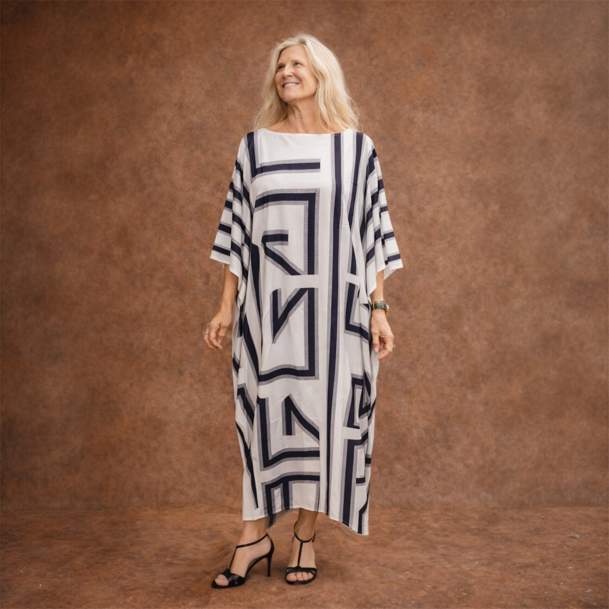 Ivory Maya Plus Size Kaftan Dress.Sizes Available AU 16-26