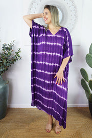 Purple Maya Rayon Kaftan  AU 12-26