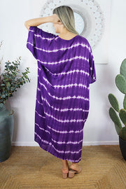 Purple Maya Rayon Kaftan  AU 12-26