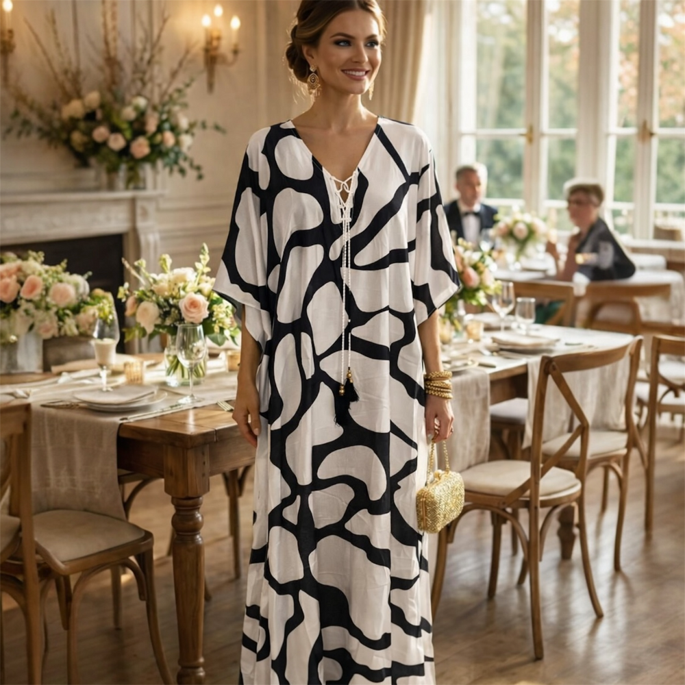Coco Bella White Luxe kaftan 12-20