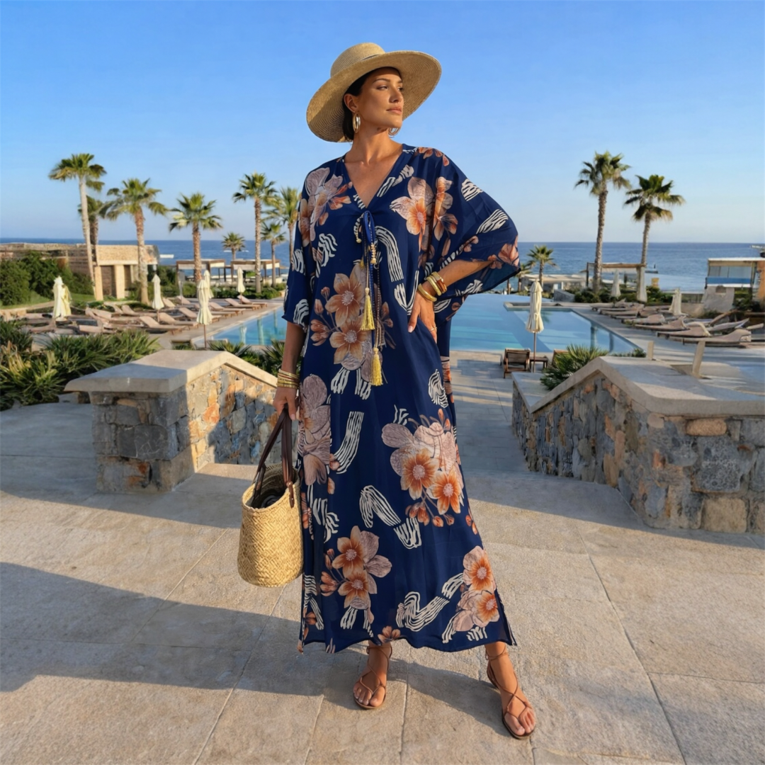 Maya Boho Cotton Rayon kaftan  - Sizes Available AU 16-30
