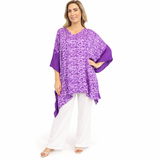 Purple Maya Top Tunic KaftanOSFA 14-26