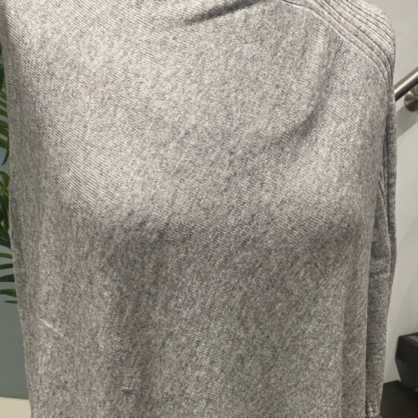 Heather Grey 100% Cashmere Julian Poncho-AU 8-18