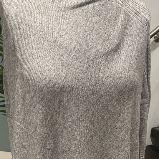 Heather Grey 100% Cashmere Julian Poncho-AU 8-18